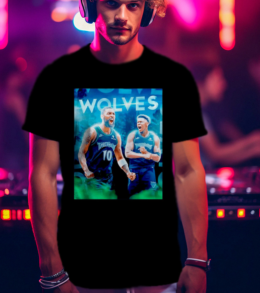 Wolves Timberwolves Kyrie Irving Anthony Edwards Basketball NBA Stars T-Shirt