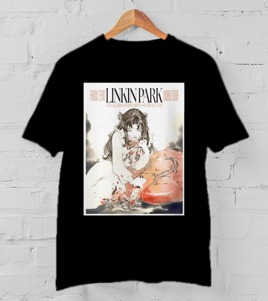 From Zero Linkin Park June 26 2026 Visarno Arena Florence World Tour T-Shirt