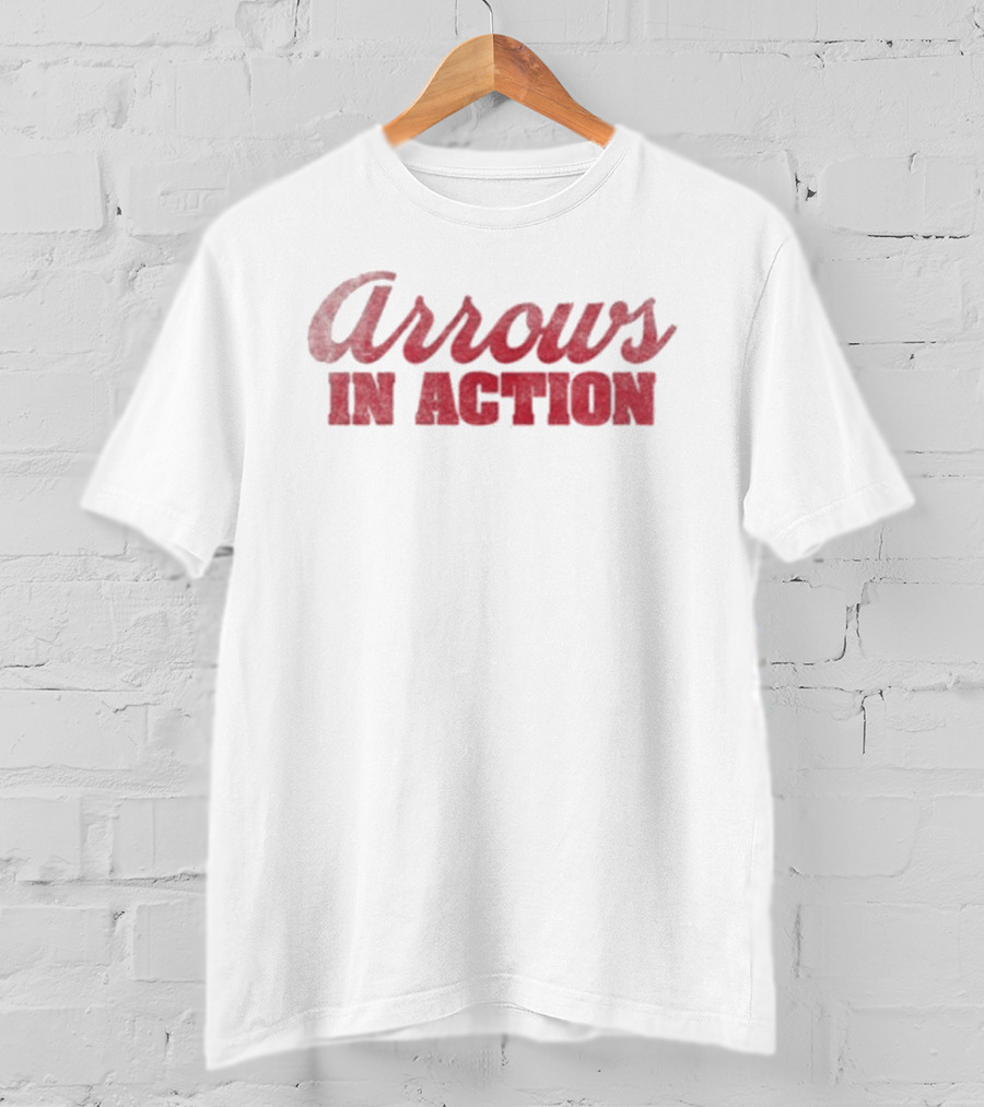 Arrows In Action Red Watercolor Script T-Shirt