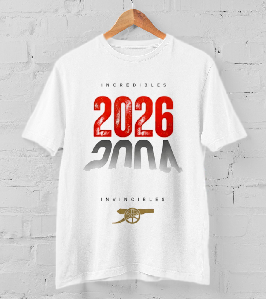 Incredibles 2026 Invincibles 2004 Arsenal FC Cannon T-Shirt