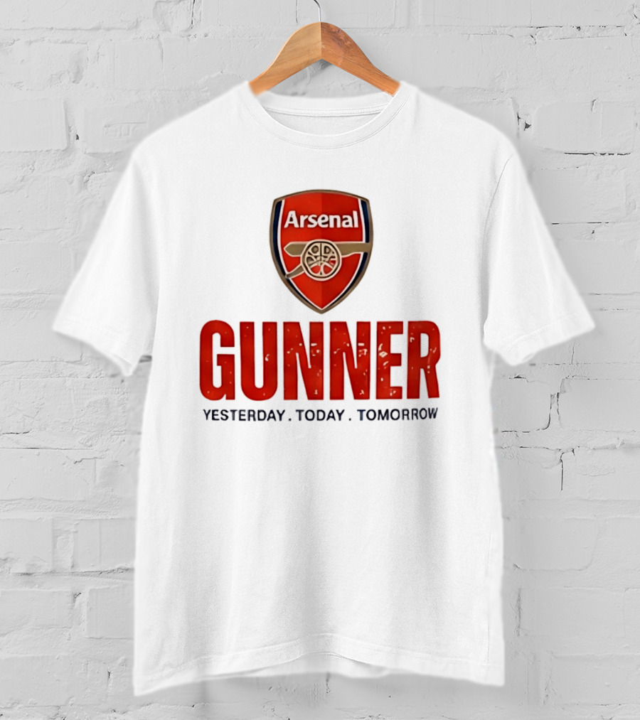 Arsenal Gunner Emblem Yesterday Today Tomorrow T-Shirt