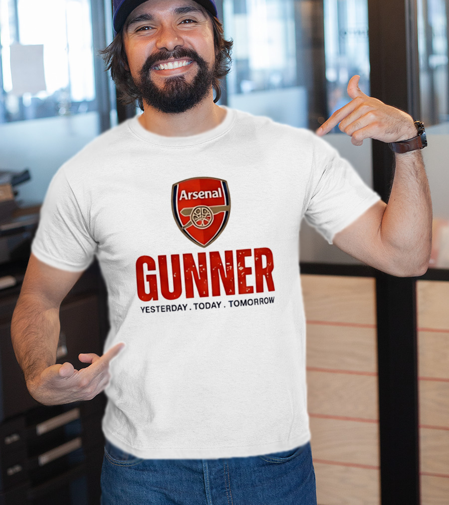 Arsenal Gunner Emblem Yesterday Today Tomorrow T-Shirt