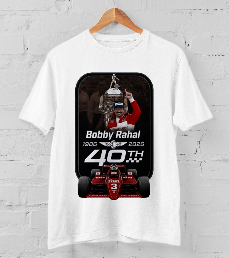 Bobby Rahal 40th Anniversary 1986 2026 Racing Budweiser IndyCar T-Shirt