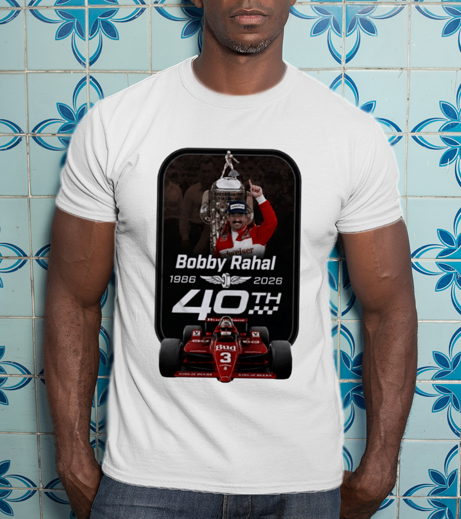 Bobby Rahal 40th Anniversary 1986 2026 Racing Budweiser IndyCar T-Shirt