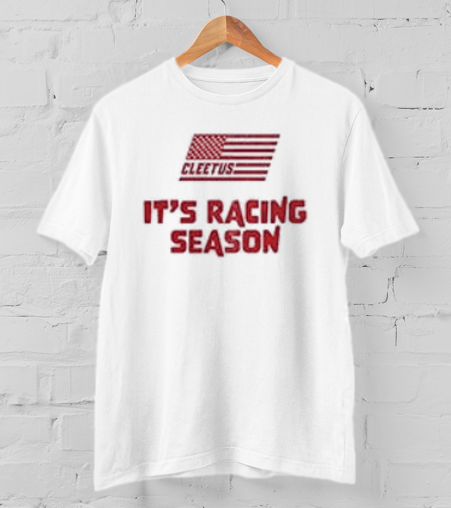 Cleetus Turbski It's Racing Season Checkered Flag Racing Fan T-Shirt