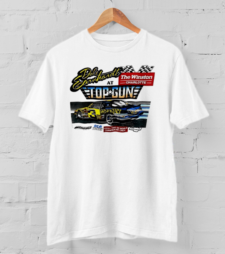 Dale Earnhardt At Top Gun The Winston Charlotte Wrangler Racing T-Shirt