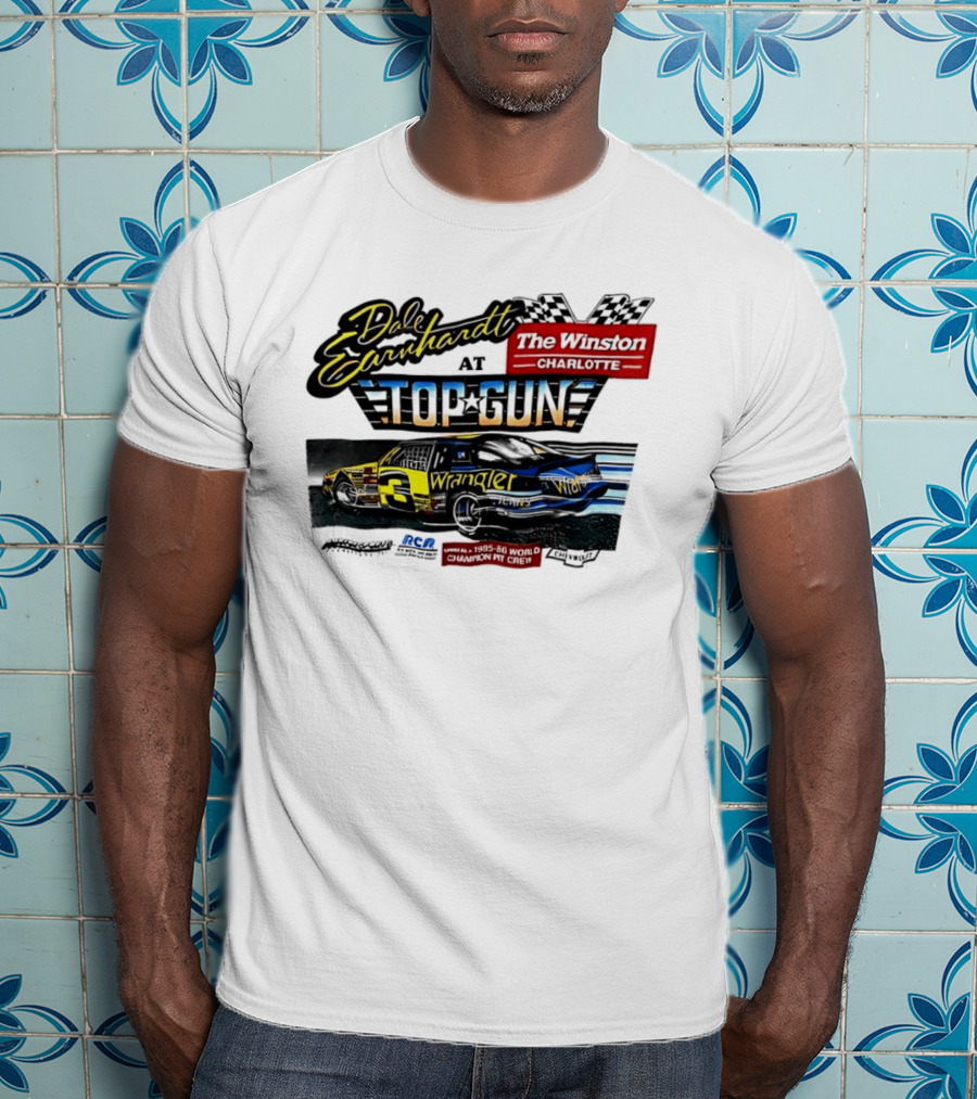 Dale Earnhardt At Top Gun The Winston Charlotte Wrangler Racing T-Shirt