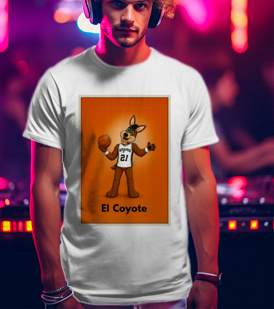 El Coyote Spurs 21 Basketball NBA San Antonio T-Shirt