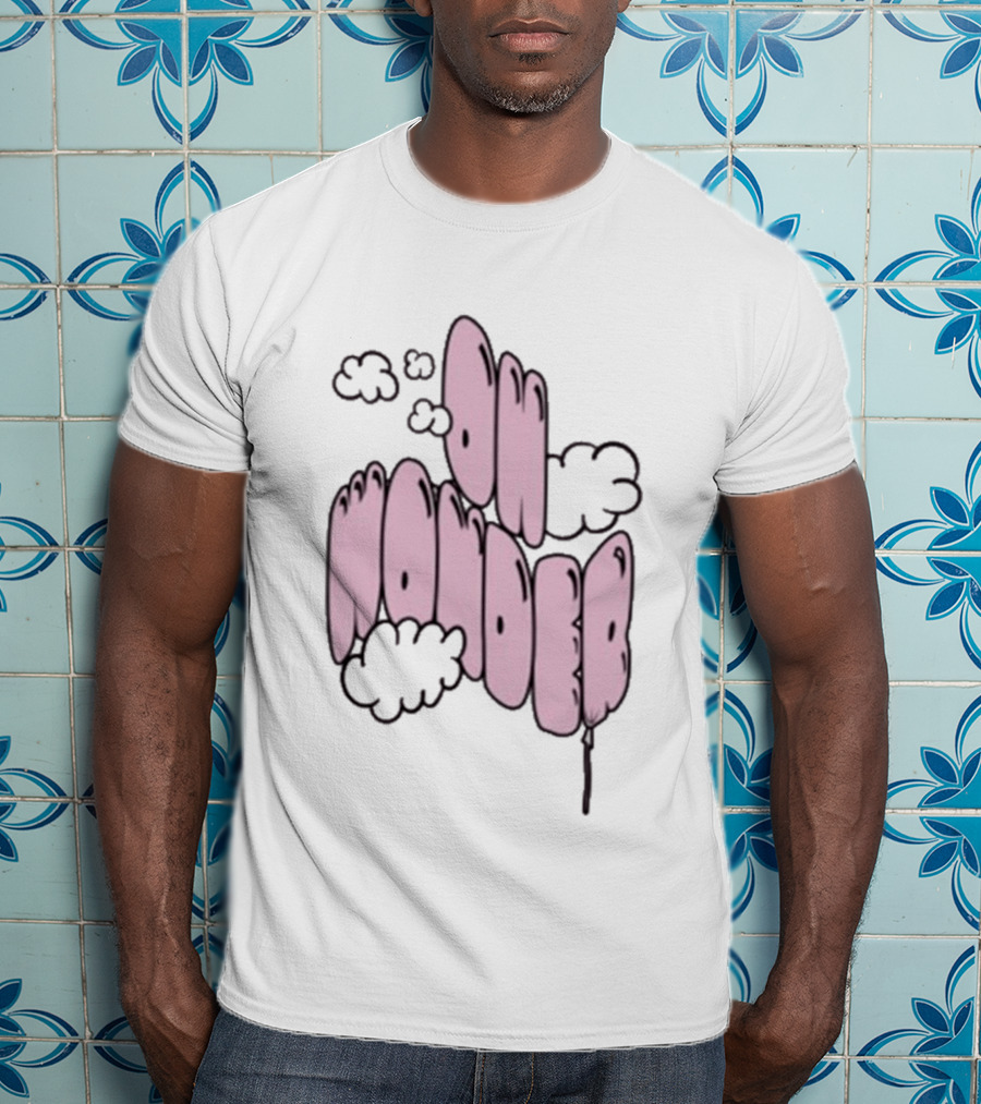 Oh Wonder Pink Balloon Text With Clouds T-Shirt