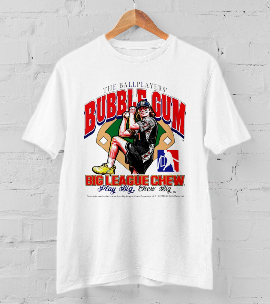 The Ballplayers' Bubble Gum Big League Chew Play Big Chew Big T-Shirt