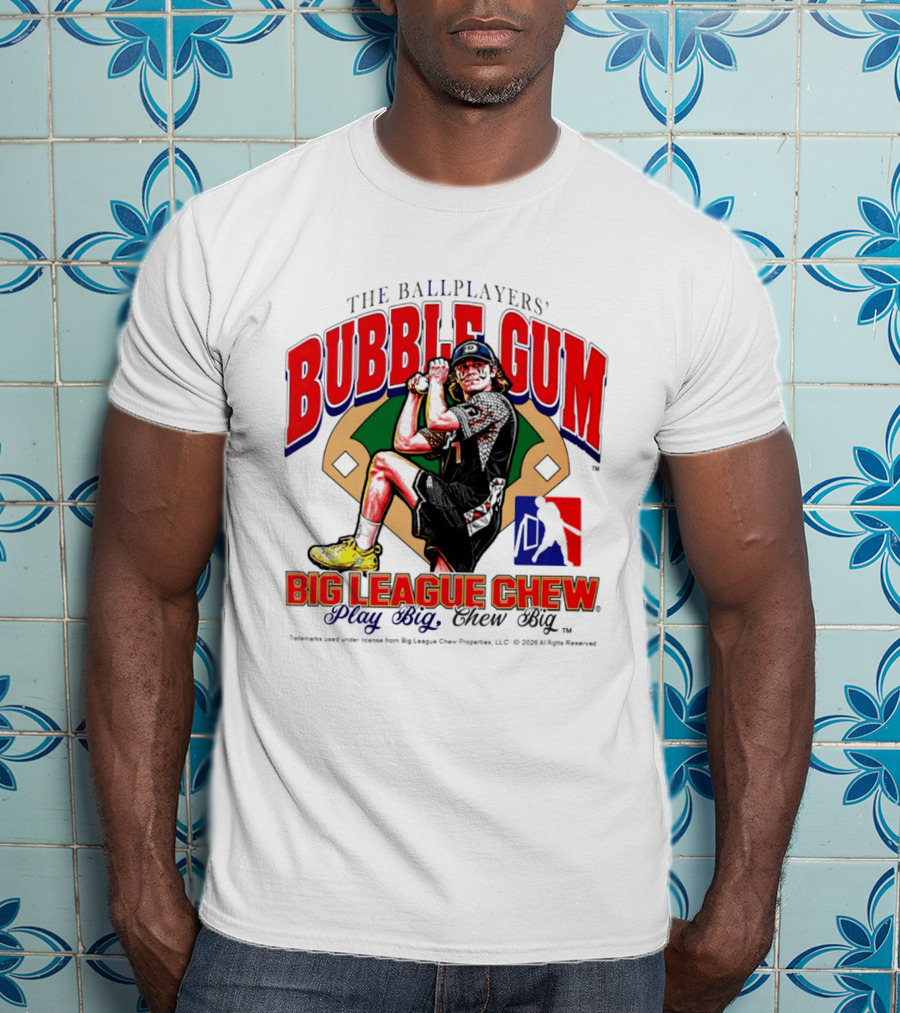 The Ballplayers' Bubble Gum Big League Chew Play Big Chew Big T-Shirt