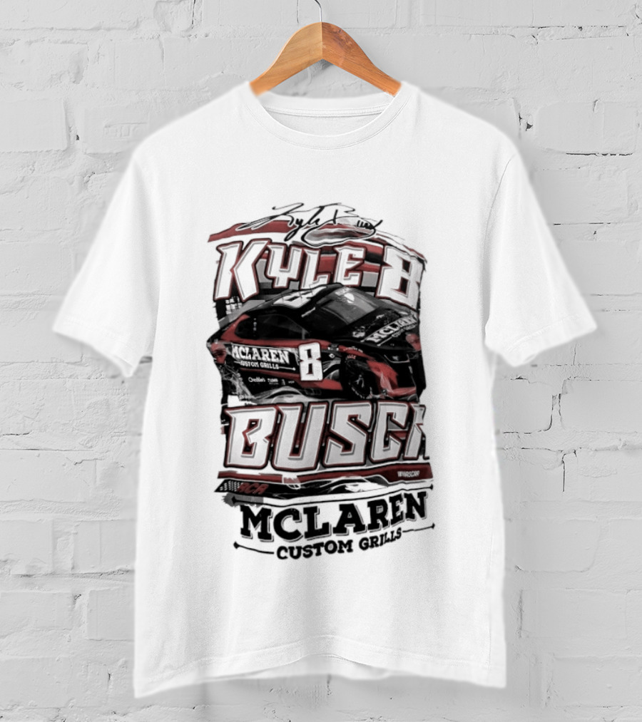 Kyle Busch McLaren Custom Grills NASCAR Racing Car T-Shirt