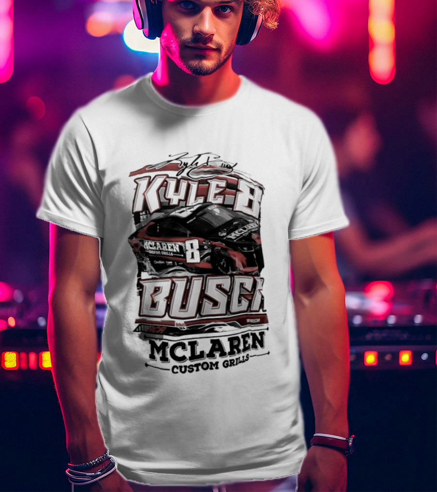 Kyle Busch McLaren Custom Grills NASCAR Racing Car T-Shirt