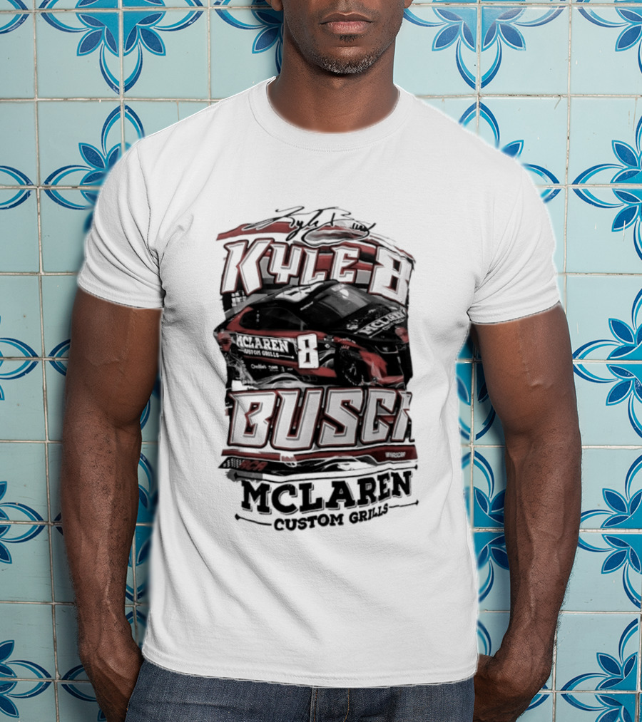 Kyle Busch McLaren Custom Grills NASCAR Racing Car T-Shirt