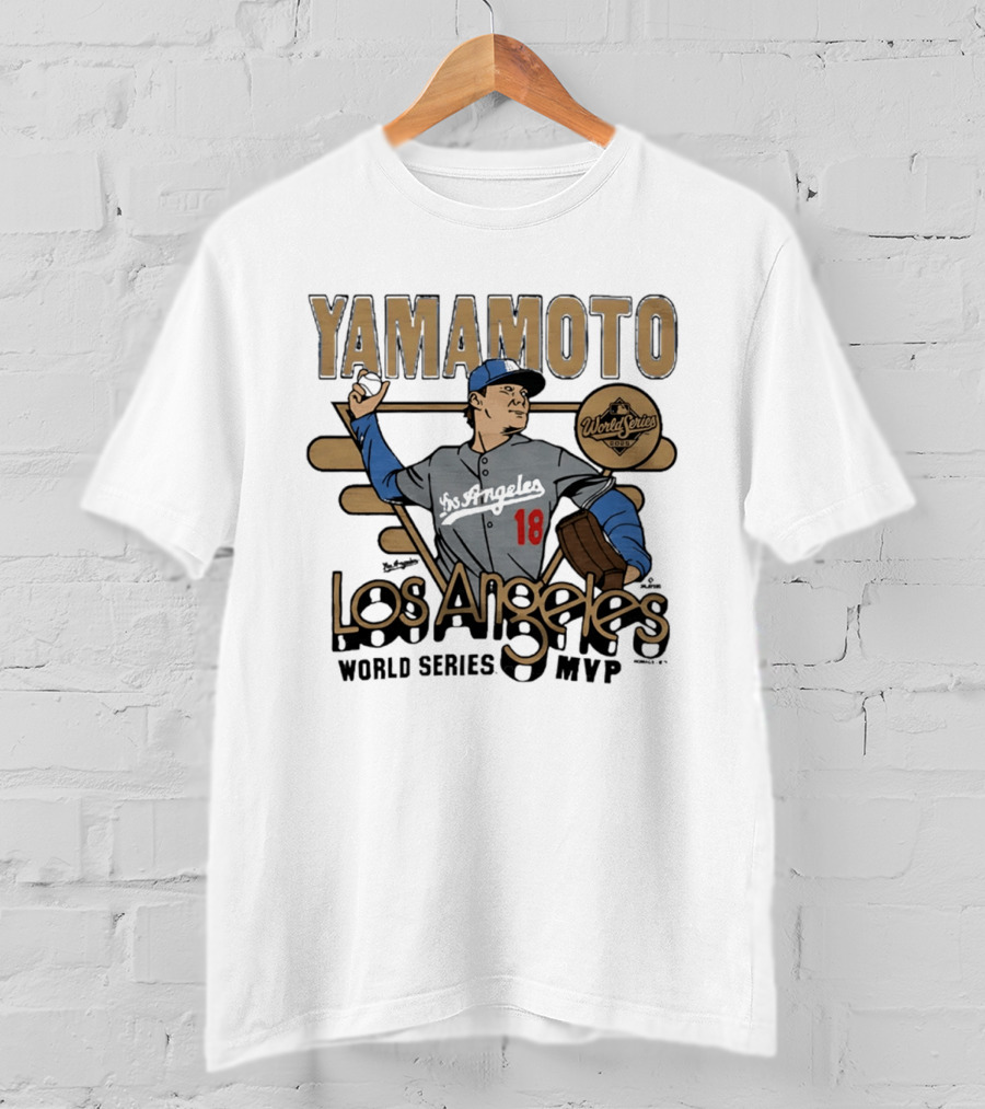 Yamamoto Los Angeles World Series MVP Dodgers Baseball Player T-Shirt