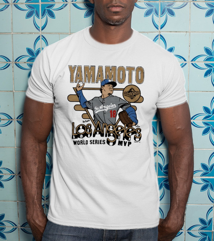 Yamamoto Los Angeles World Series MVP Dodgers Baseball Player T-Shirt