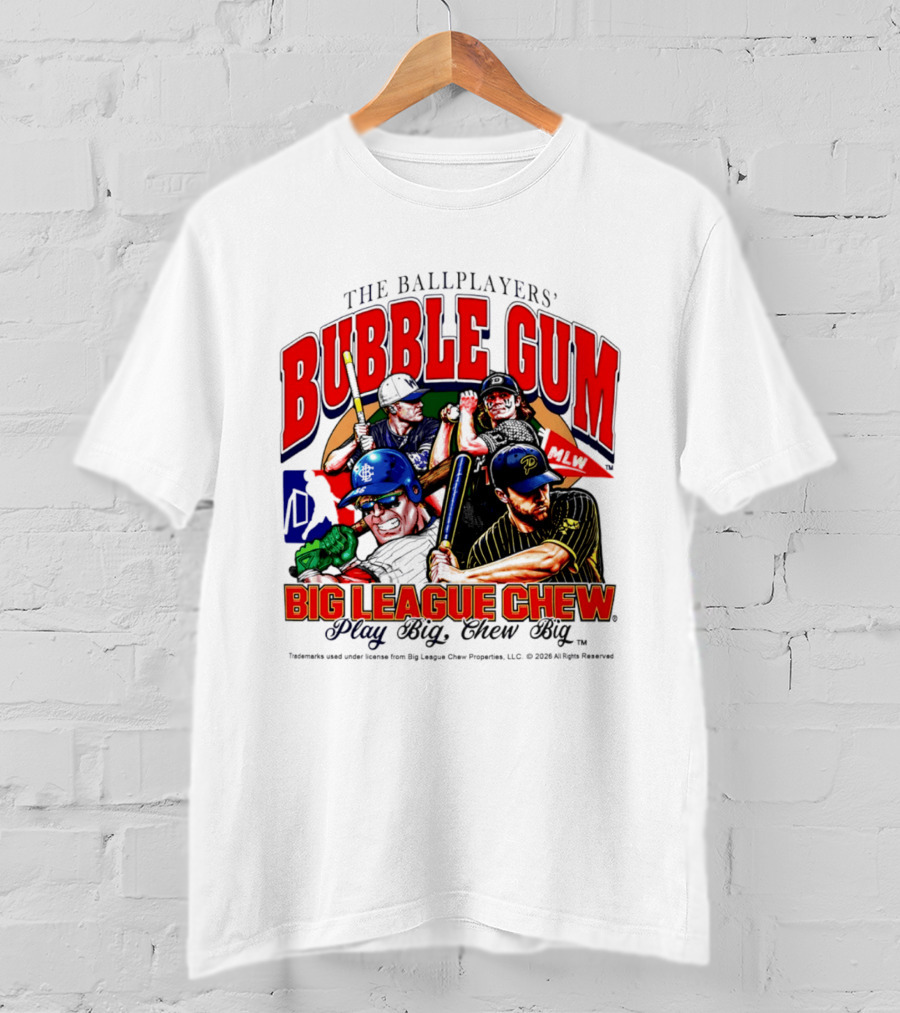 The Ballplayers' Bubble Gum Big League Chew Play Big Chew Big T-Shirt
