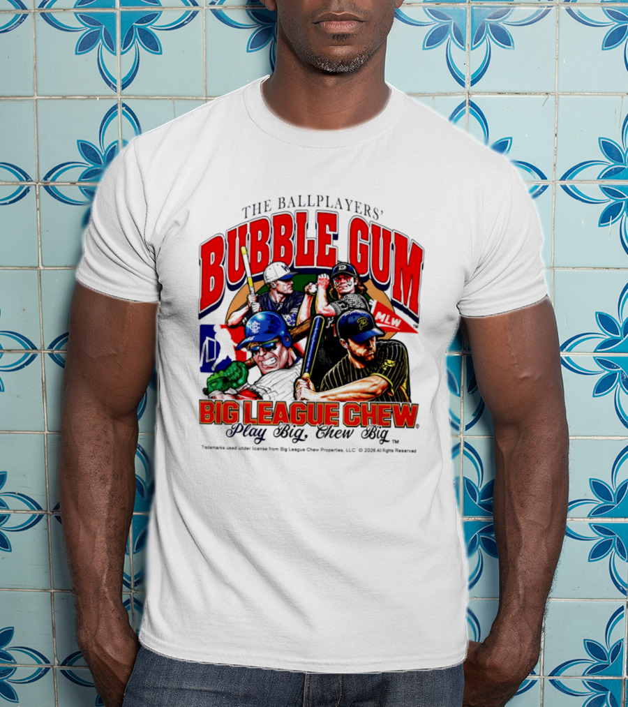 The Ballplayers' Bubble Gum Big League Chew Play Big Chew Big T-Shirt