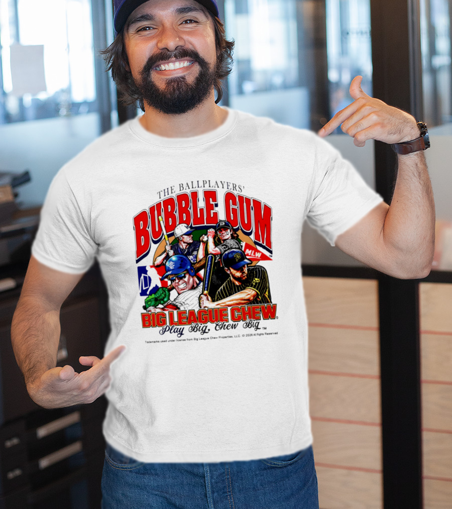 The Ballplayers' Bubble Gum Big League Chew Play Big Chew Big T-Shirt