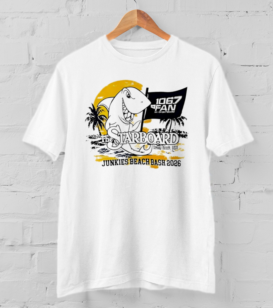 The Starboard 106.7 Junkies Beach Bash Dewey Beach USA 2026 T-Shirt