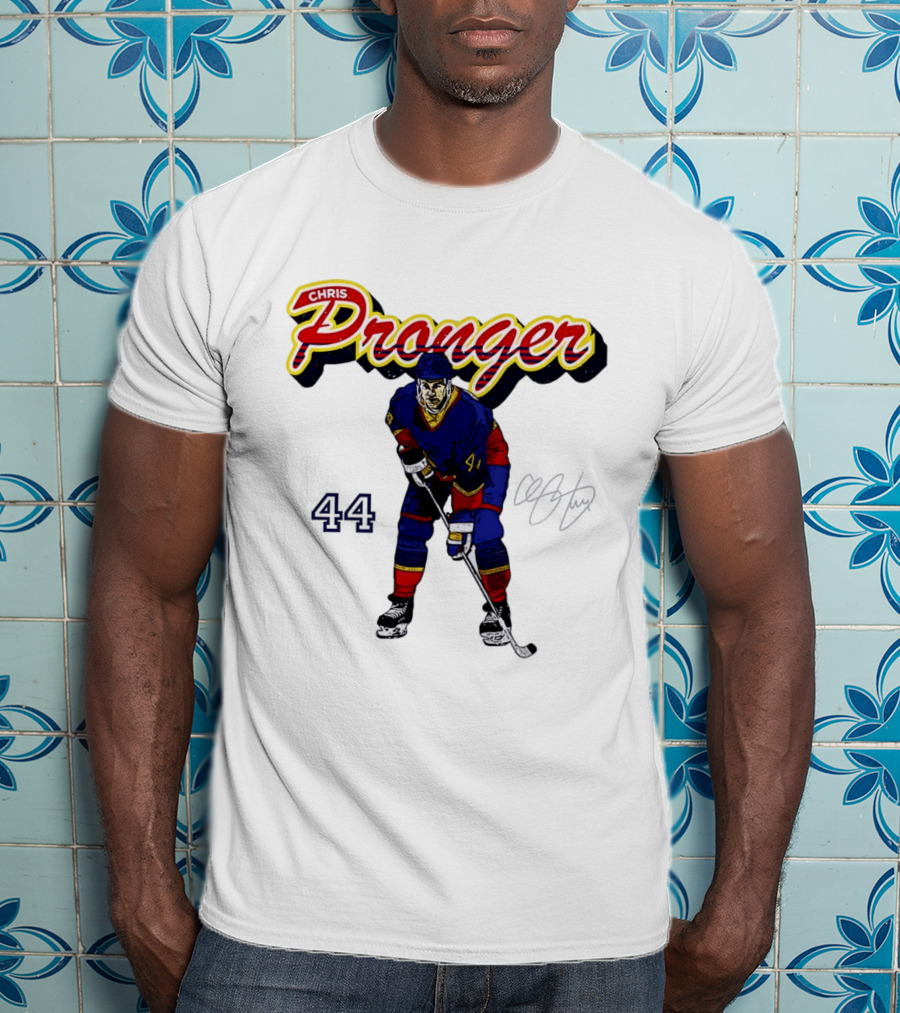 Chris Pronger 44 Edmonton Oilers Hockey Player T-Shirt