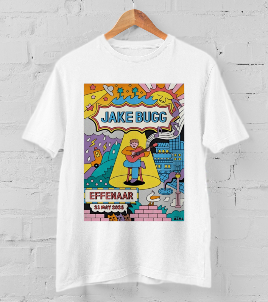 Jake Bugg Effenaar 21 May 2026 Pop Art Style Concert Event T-Shirt