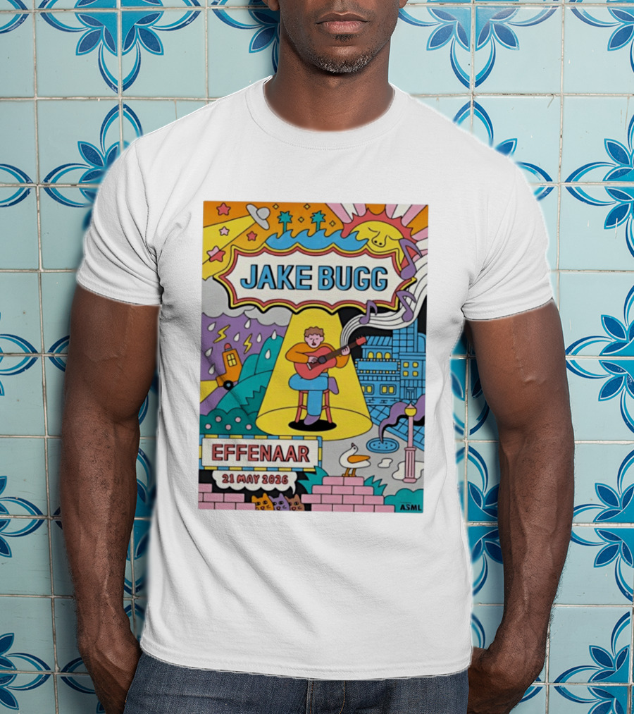 Jake Bugg Effenaar 21 May 2026 Pop Art Style Concert Event T-Shirt