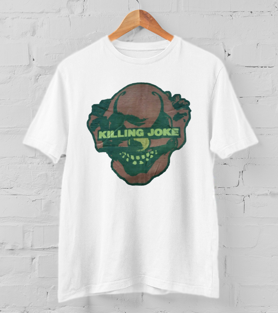 Killing Joke Clown Face With Green Text And Smiling Expression T-Shirt