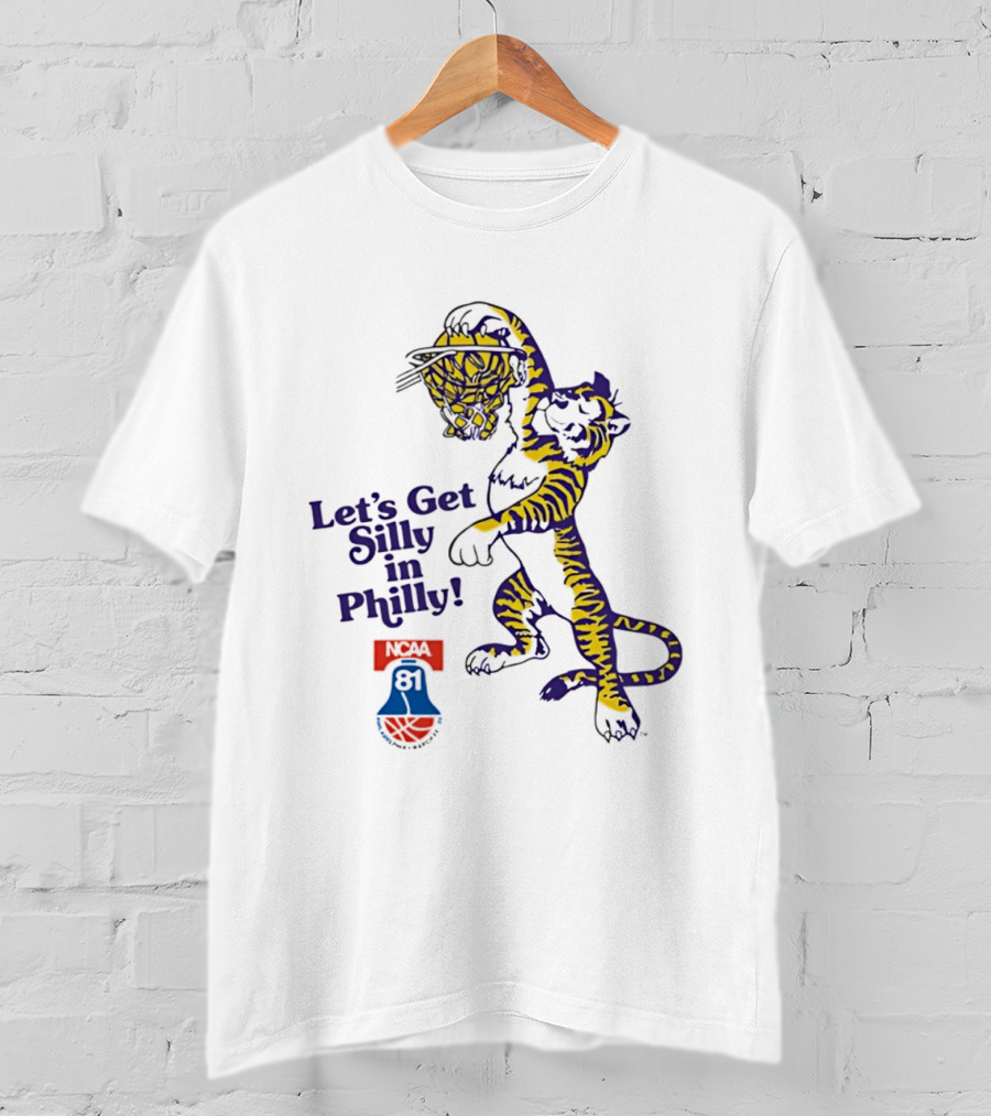 LSU Tigers Let's Get Silly In Philly NCAA 81 Basketball Dunking T-Shirt