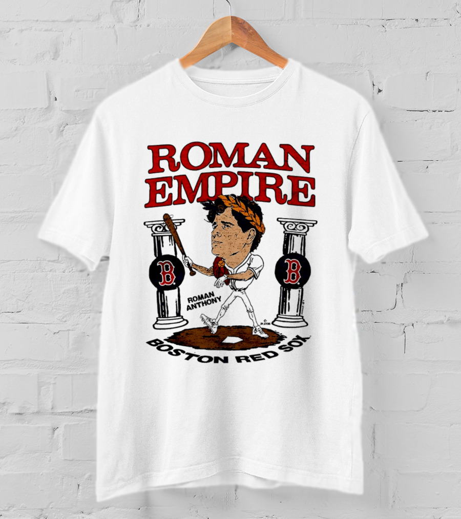 Roman Empire Boston Red Sox Roman Anthony Caricature Player T-Shirt