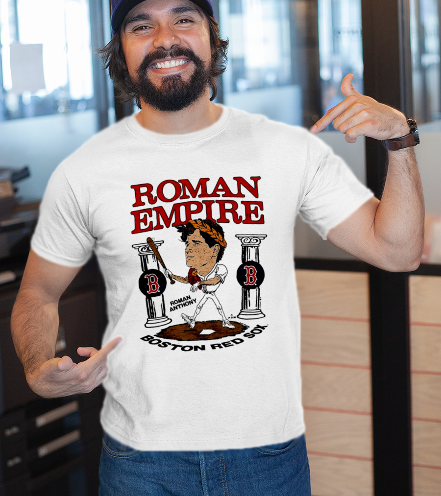 Roman Empire Boston Red Sox Roman Anthony Caricature Player T-Shirt