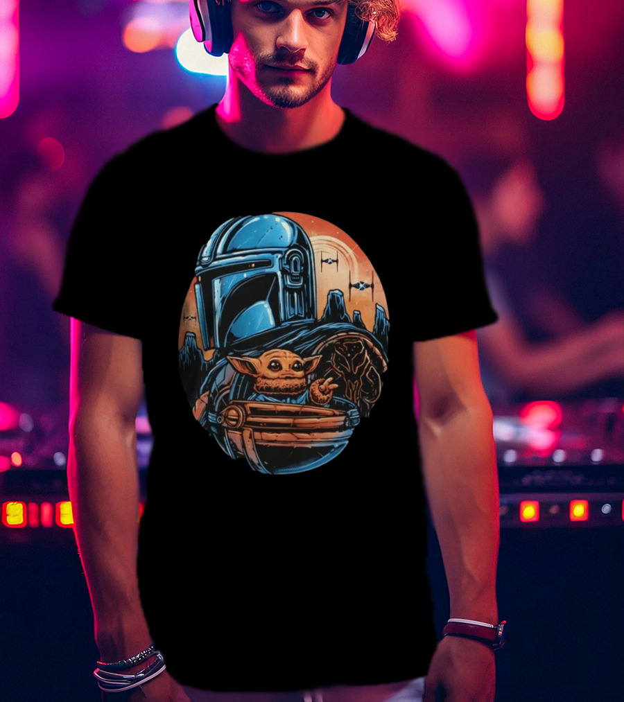 Din Djarin And Grogu Mandalorian Saga Rise Against The Empire T-Shirt