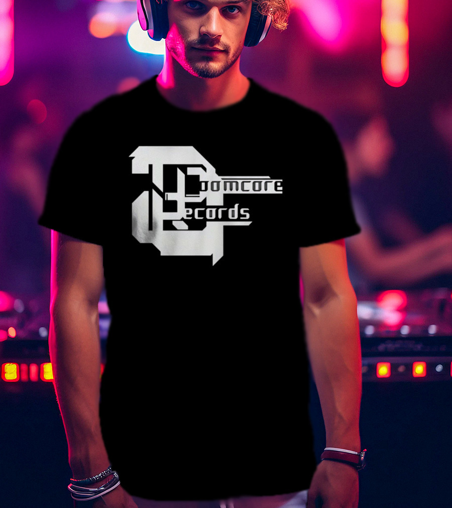 Doomcore Records Bold Stylized T-Shirt