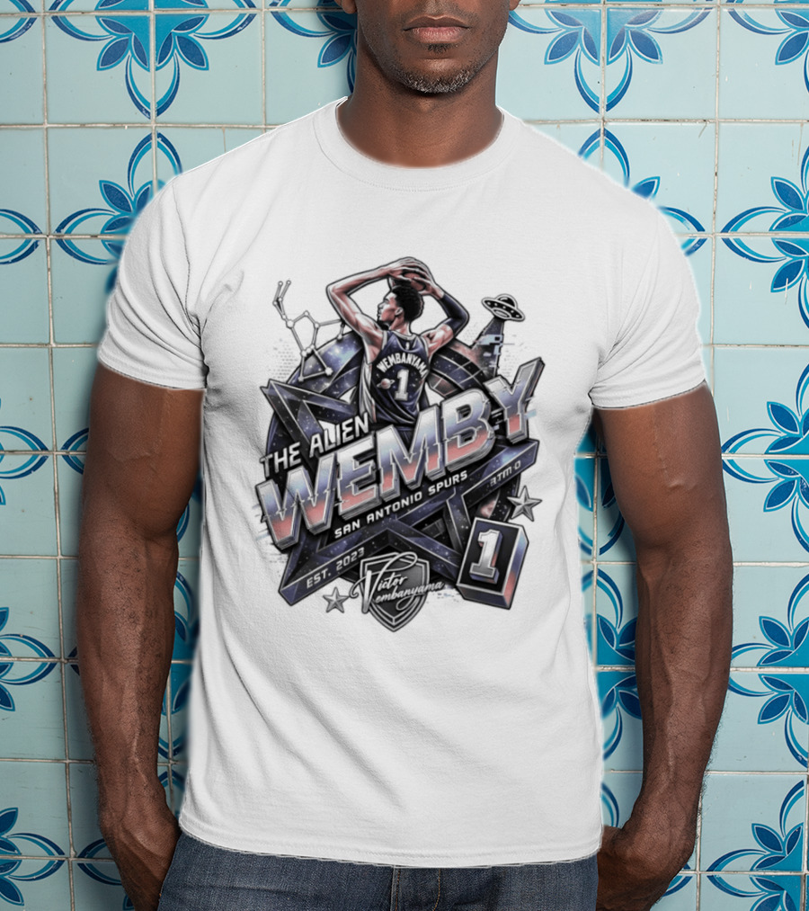 Victor Wembanyama The Alien Wemby San Antonio Spurs Basketball Player Number 1 T-Shirt