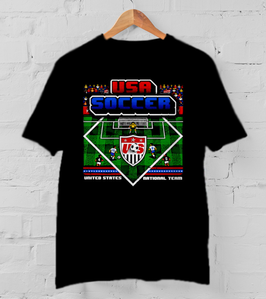 USA Soccer United States National Team 8 Bit Retro Players T-Shirt