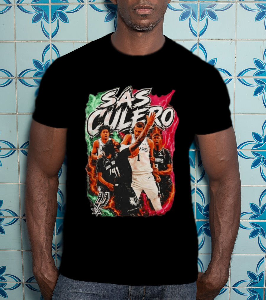 San Antonio Spurs SAS Culero Victor Wembanyama Basketball Players T-Shirt