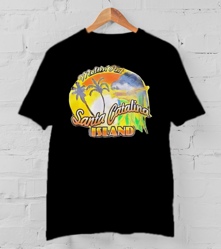 Meltin Pot Santa Catalina Island Palm Trees Ocean Sunrise T-Shirt