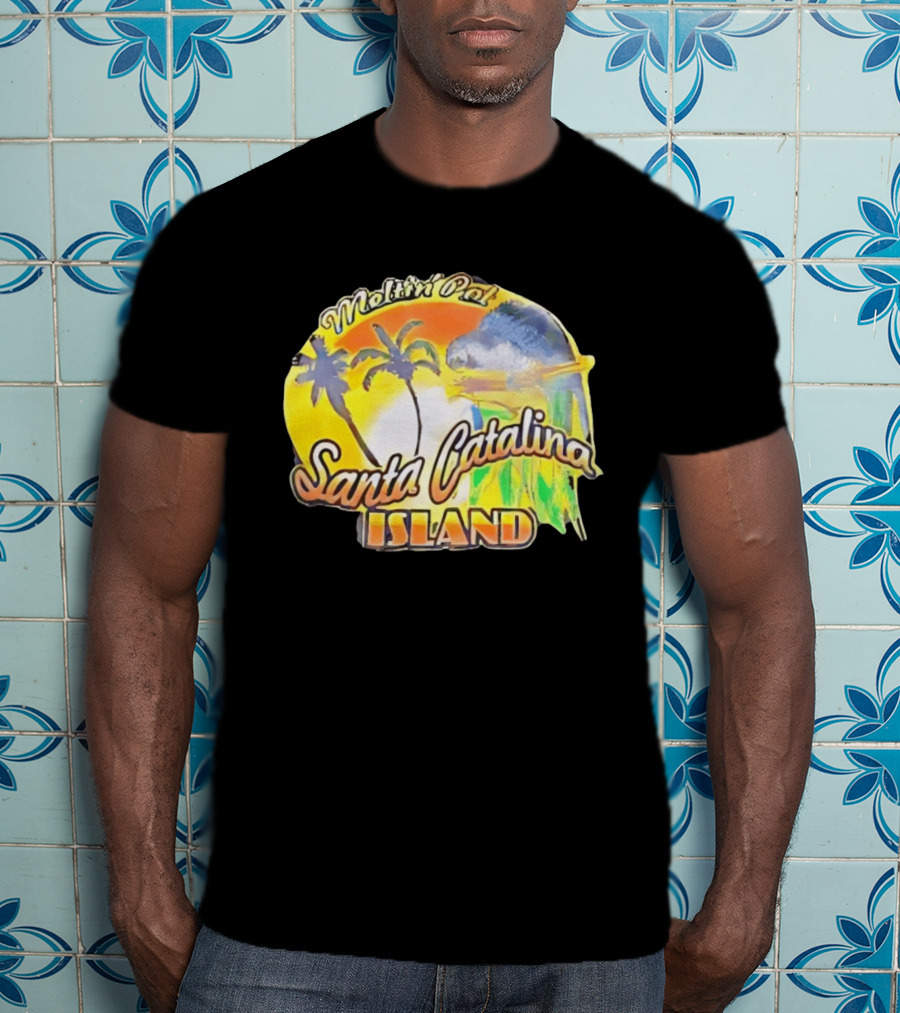 Meltin Pot Santa Catalina Island Palm Trees Ocean Sunrise T-Shirt
