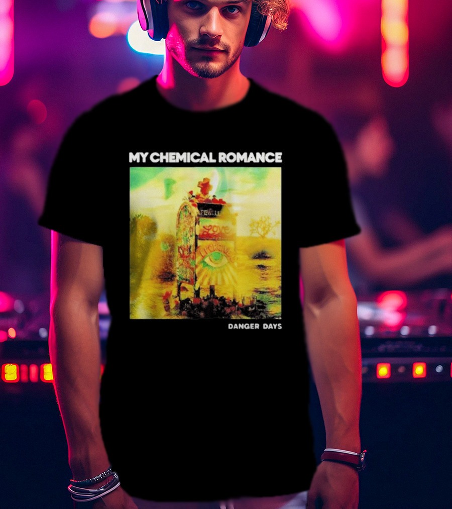 My Chemical Romance Danger Days Album Art Neon Desert Mailbox T-Shirt