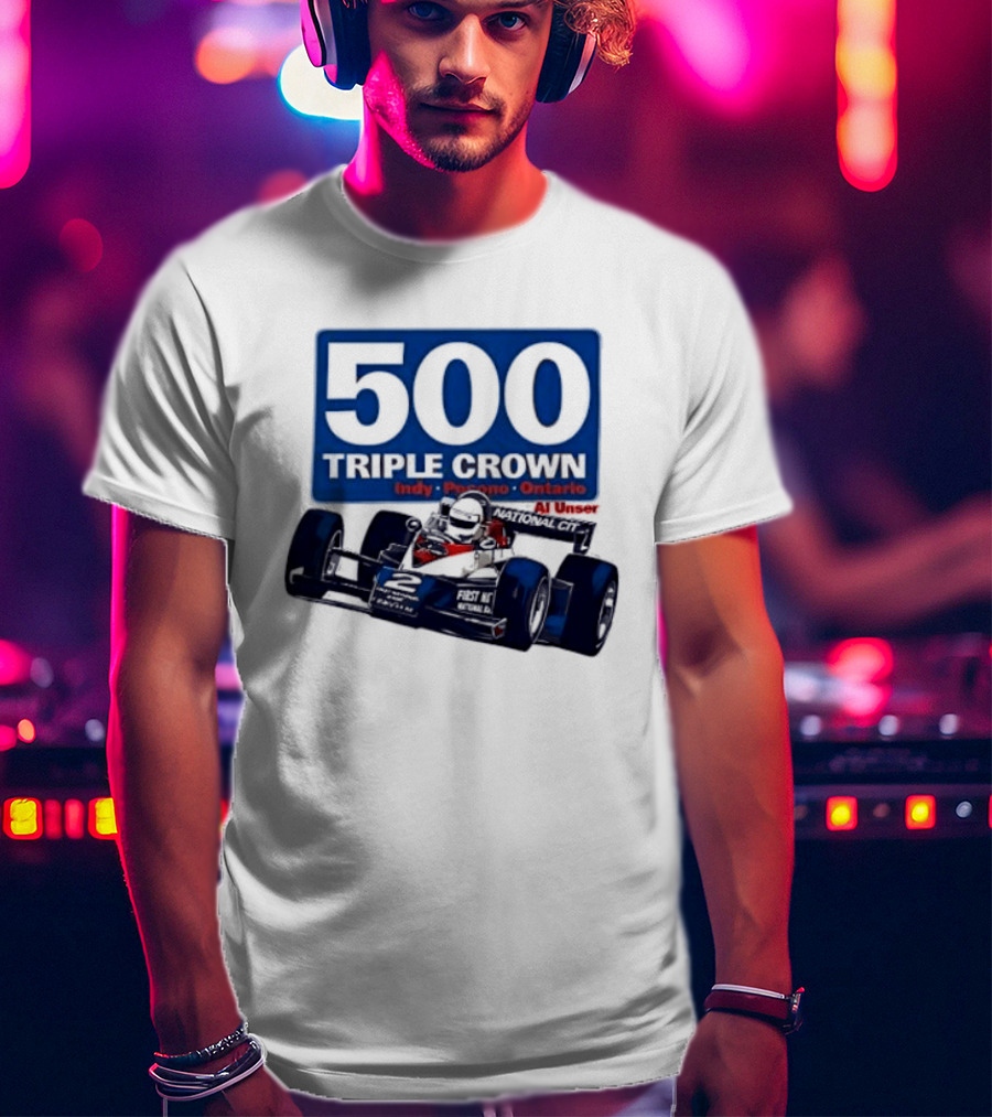 500 Triple Crown Al Unser Indy Pocono Ontario Racing T-Shirt