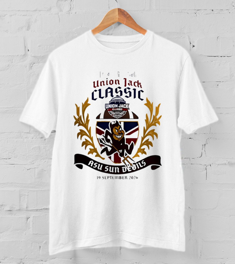 Arizona State Sun Devils Union Jack Classic London 19 September 2026 Football T-Shirt