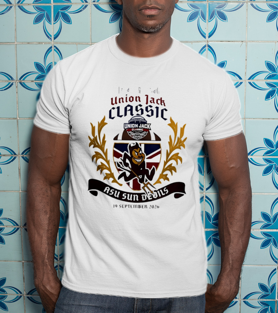 Arizona State Sun Devils Union Jack Classic London 19 September 2026 Football T-Shirt