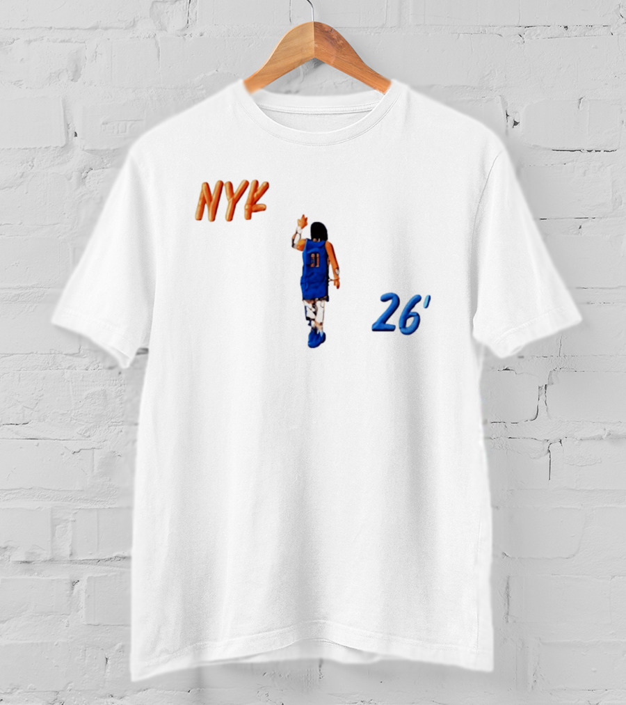 NYK Jalen Brunson Caricature 26' Basketball NBA New York Knicks T-Shirt