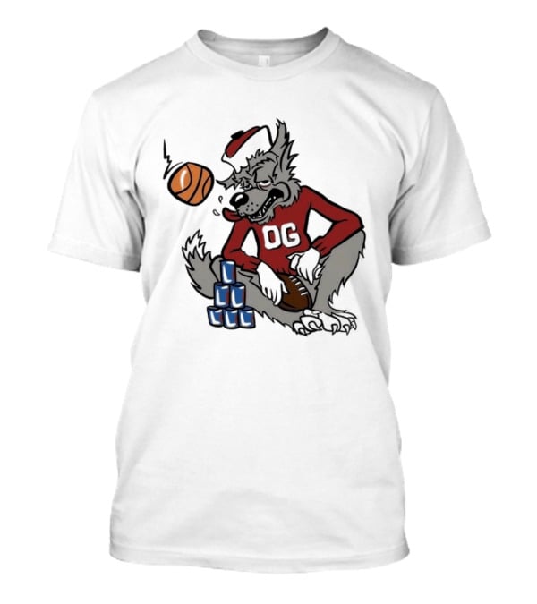 Nc State Wolfpack NCAA Game Day Tailgate Sports Basketball Wolf With Blocks T-Shirt