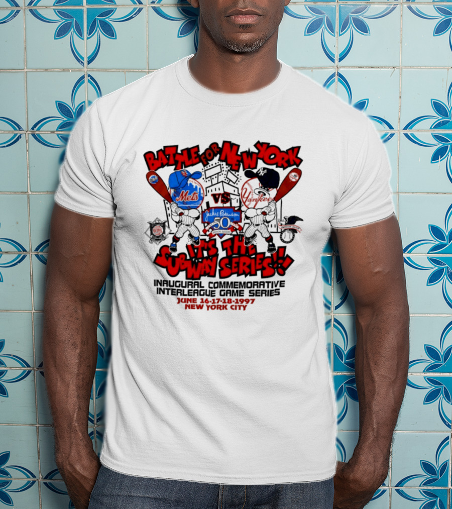 Battle For New York Vs It's The Subway Series Unpoliced Combative Interleague Game Series New York City T-Shirt