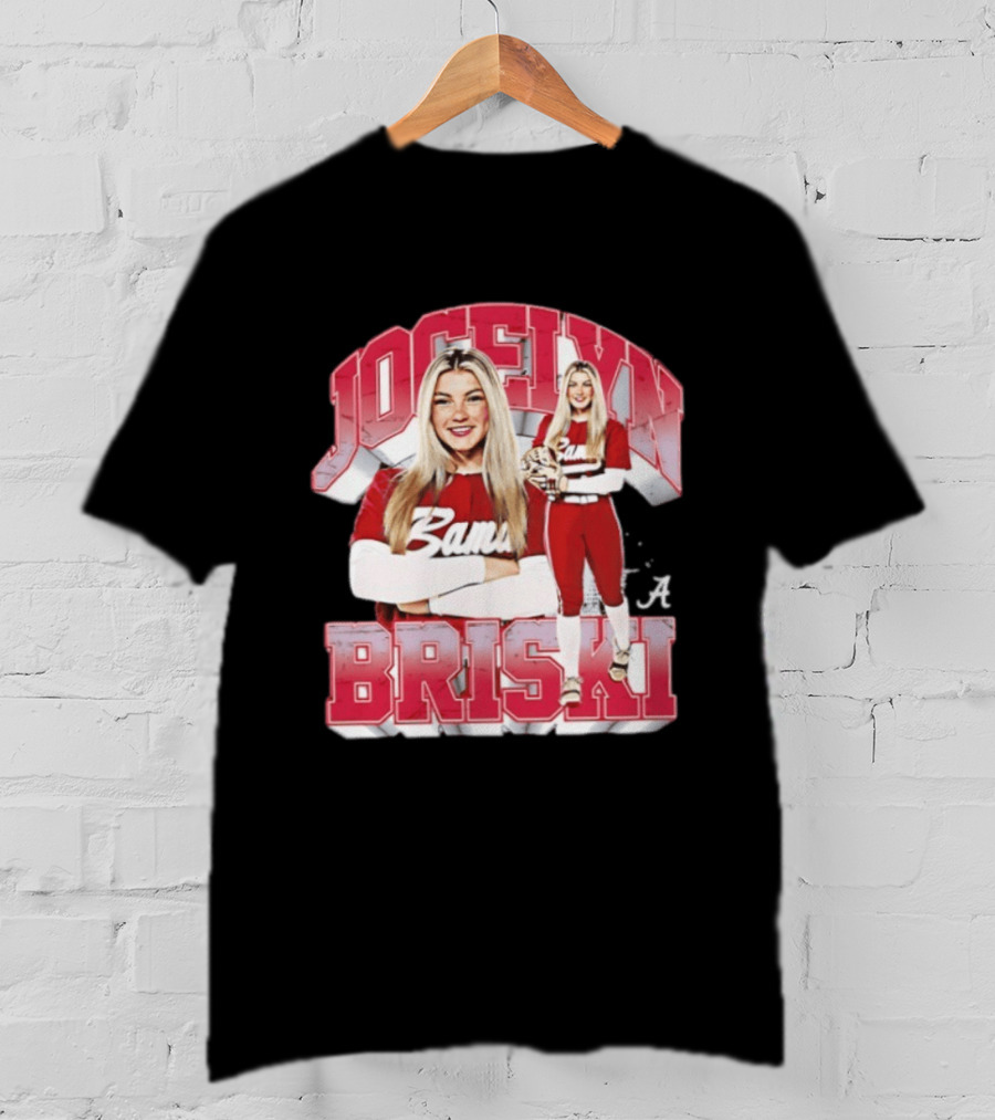 Jocelyn Briski Alabama Bama Crimson Tide Softball 90s Bootleg T-Shirt
