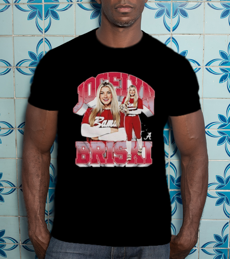Jocelyn Briski Alabama Bama Crimson Tide Softball 90s Bootleg T-Shirt