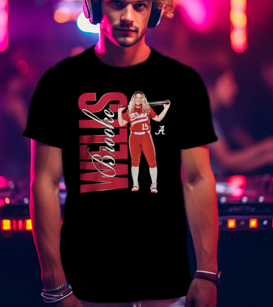 Brooke Wells Bama Crimson Tide Softball Player 15 Alabama T-Shirt