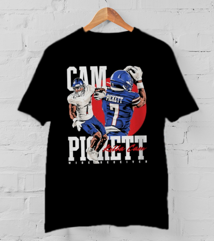 Cam Pickett Killa Cam Kansas Jayhawks Wide Receiver Football T-Shirt