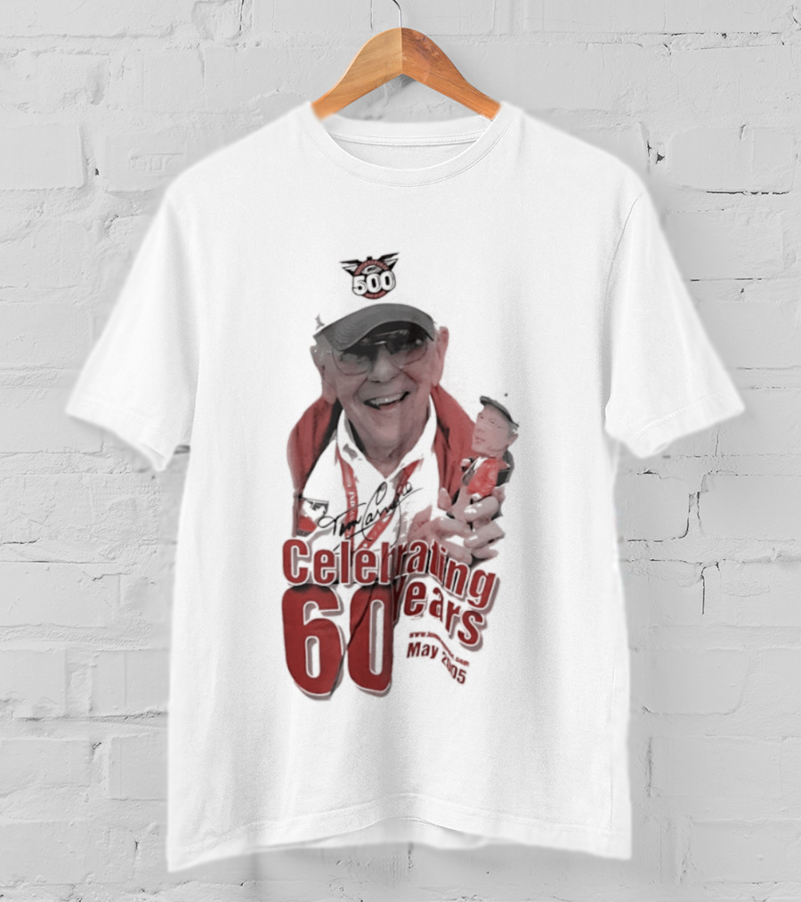 Tom Carnegie Indianapolis 500 Celebrating 60 Years Announcer Bobblehead May 2005 T-Shirt